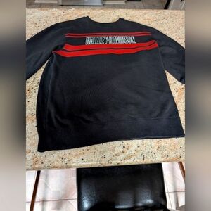 Harley-Davidson Black and Red Crewneck Sweater
